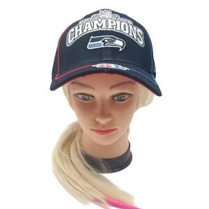 Seattle Seahawks Hat 2005 Conference‎ Champions Reebok NFL Football Adj Cap NWOT